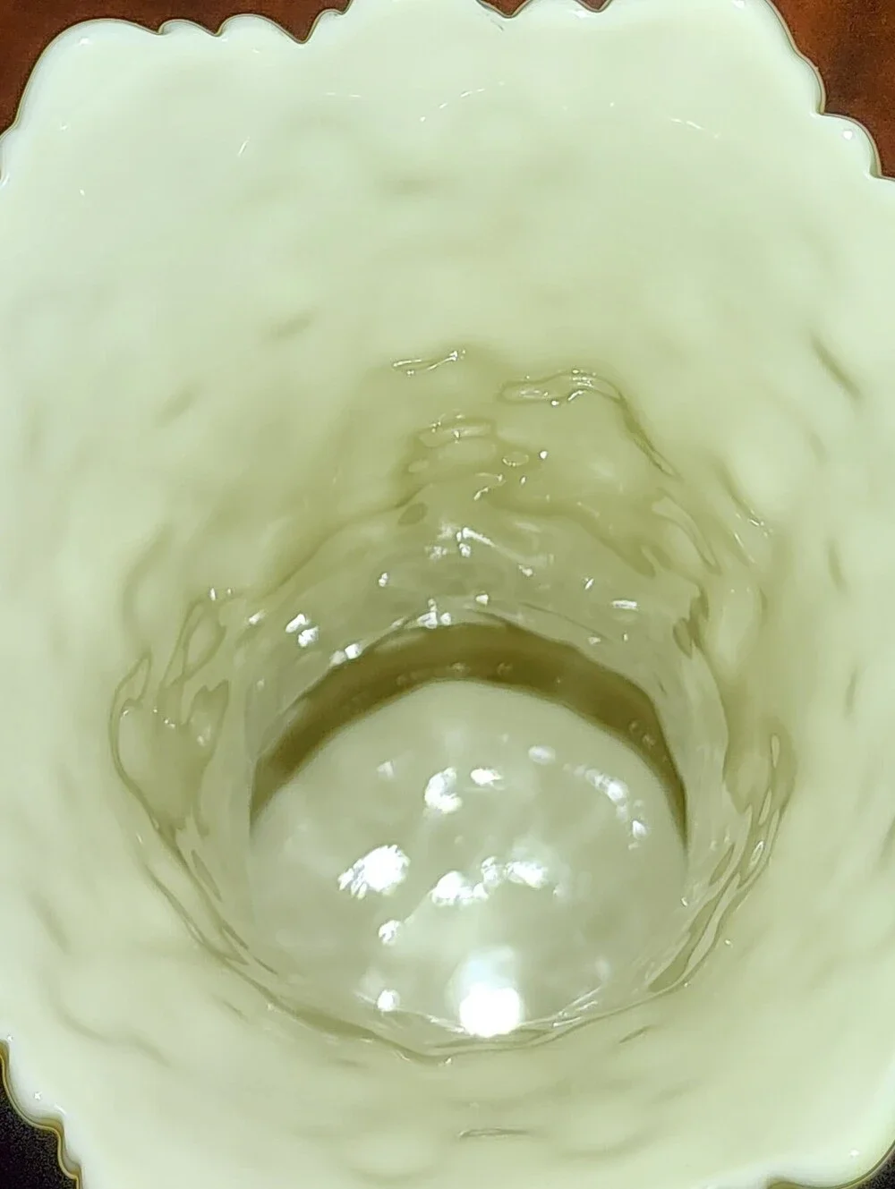 Lenox Ivory Porcelain Embossed Floral Scalloped Vase Made in USA